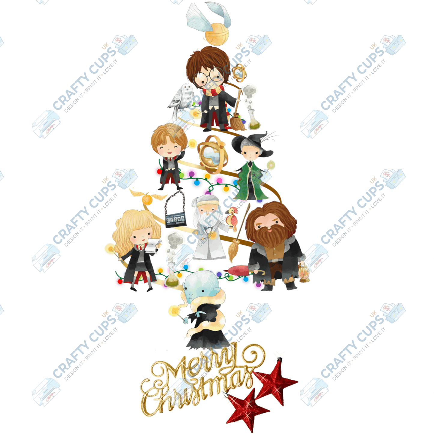 Christmas Tree DTF Transfers – Festive Character Designs (4"–10")