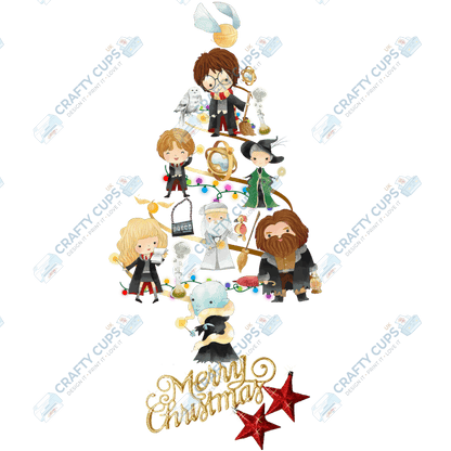 Christmas Tree DTF Transfers – Festive Character Designs (4"–10")