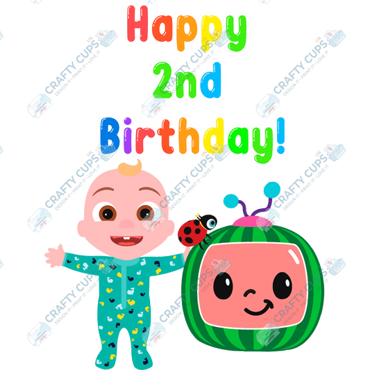 Cocomelon Birthday DTF Transfers – Colourful Kids’ Birthday Prints for Shirts, Pyjamas & Gifts