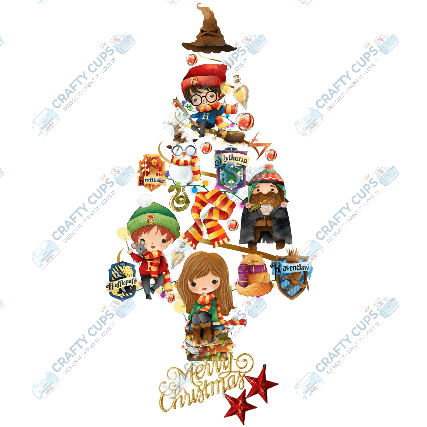 Christmas Tree DTF Transfers – Festive Character Designs (4"–10")