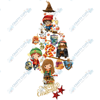 Christmas Tree DTF Transfers – Festive Character Designs (4"–10")