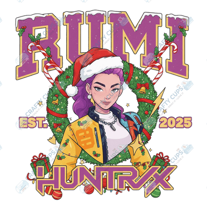 Christmas Demon Hunters DTF Transfer – Festive Anime Style, Various Sizes & Designs, Heat Press Ready