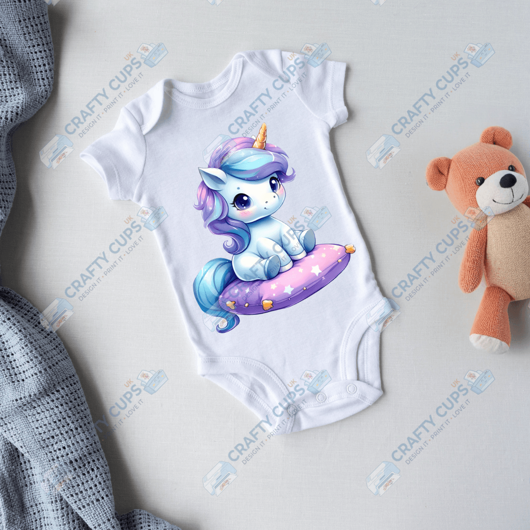Cute Unicorn DTF Transfers – Magical Designs for Kids (4"–10")
