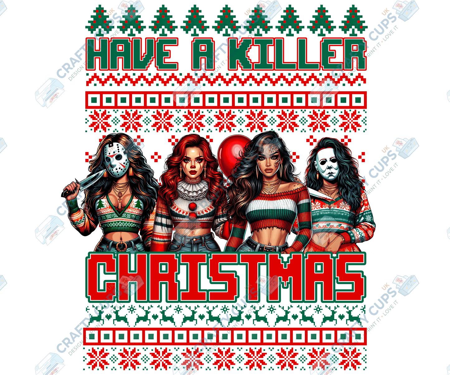 Creepy Christmas DTF Prints – Dark Festive Transfers, Ready to Press