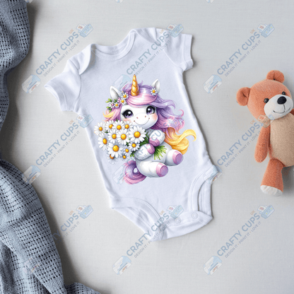 Cute Unicorn DTF Transfers – Magical Designs for Kids (4"–10")