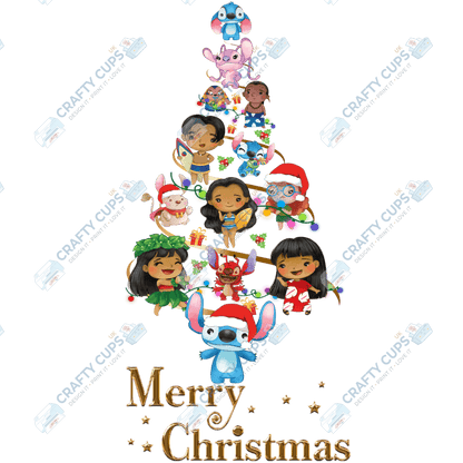 Christmas Tree DTF Transfers – Festive Character Designs (4"–10")