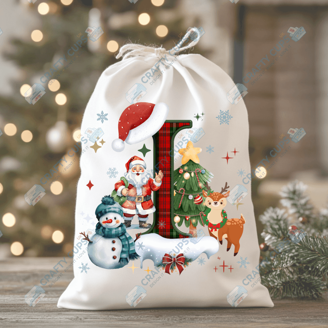 Christmas Alphabet DTF Transfers | A–Z Festive Letter Designs | Various Sizes | Ready to Press | Holiday Shirt Prints