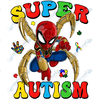 Cartoon Autism Awareness DTF Transfers – Colorful Puzzle Piece Prints for Shirts, Hoodies & Gifts
