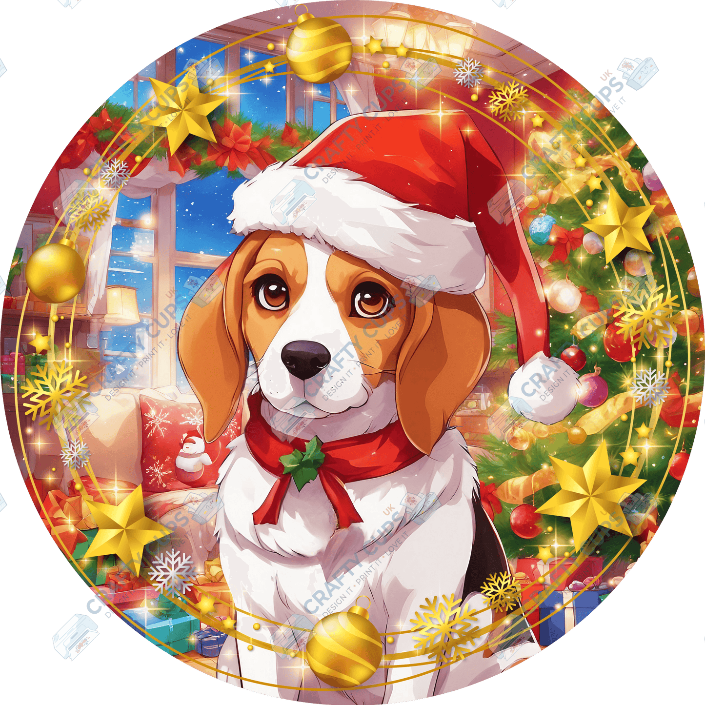 Christmas Dog Breeds DTF Transfer – Exclusive Secret Sub Design | Various Sizes – Crafty Cups UK