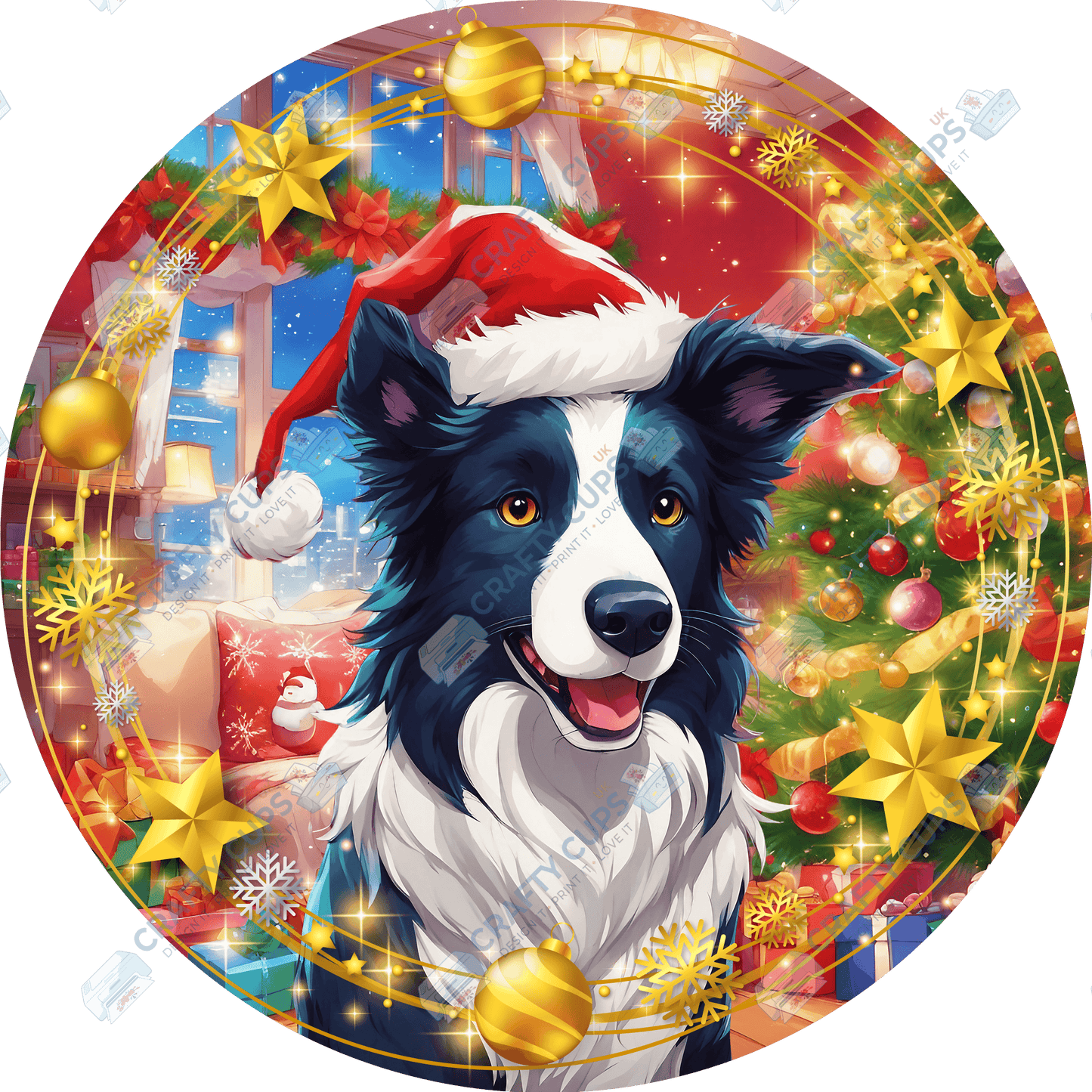 Christmas Dog Breeds DTF Transfer – Exclusive Secret Sub Design | Various Sizes – Crafty Cups UK