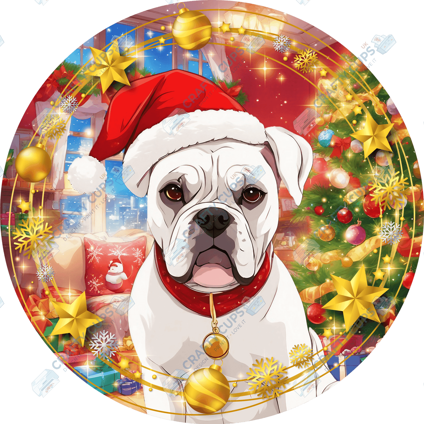 Christmas Dog Breeds DTF Transfer – Exclusive Secret Sub Design | Various Sizes – Crafty Cups UK