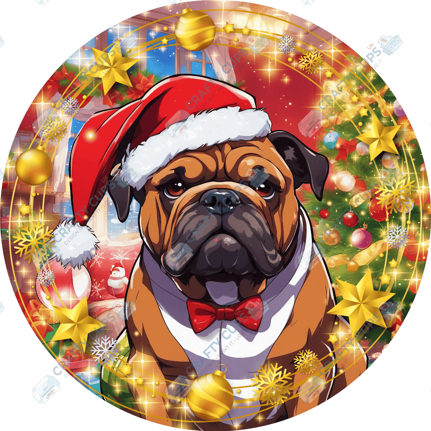 Christmas Dog Breeds DTF Transfer – Exclusive Secret Sub Design | Various Sizes – Crafty Cups UK