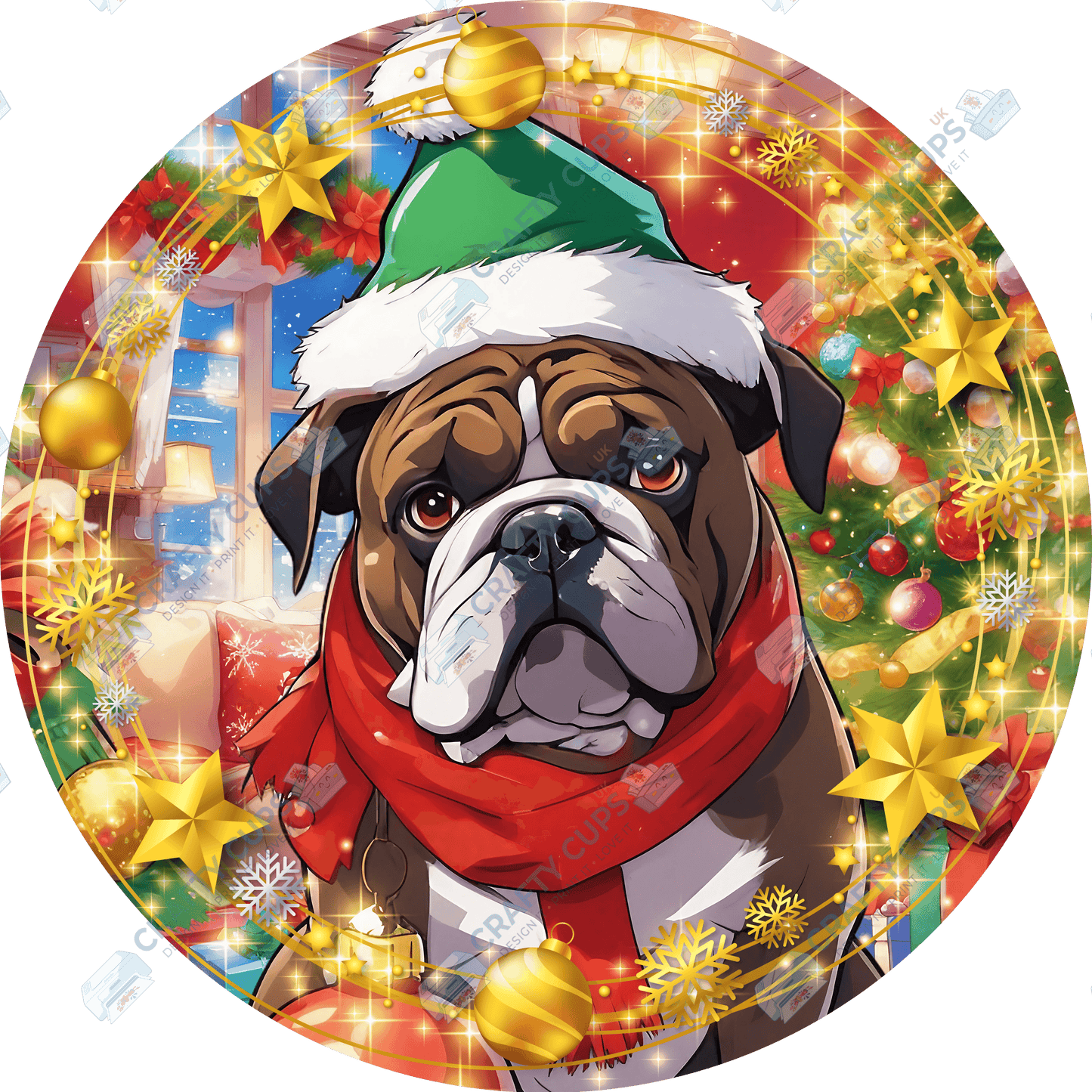 Christmas Dog Breeds DTF Transfer – Exclusive Secret Sub Design | Various Sizes – Crafty Cups UK