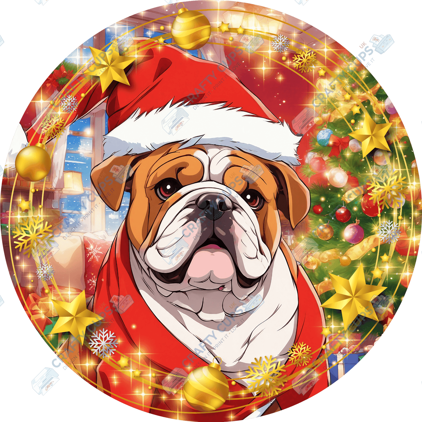 Christmas Dog Breeds DTF Transfer – Exclusive Secret Sub Design | Various Sizes – Crafty Cups UK