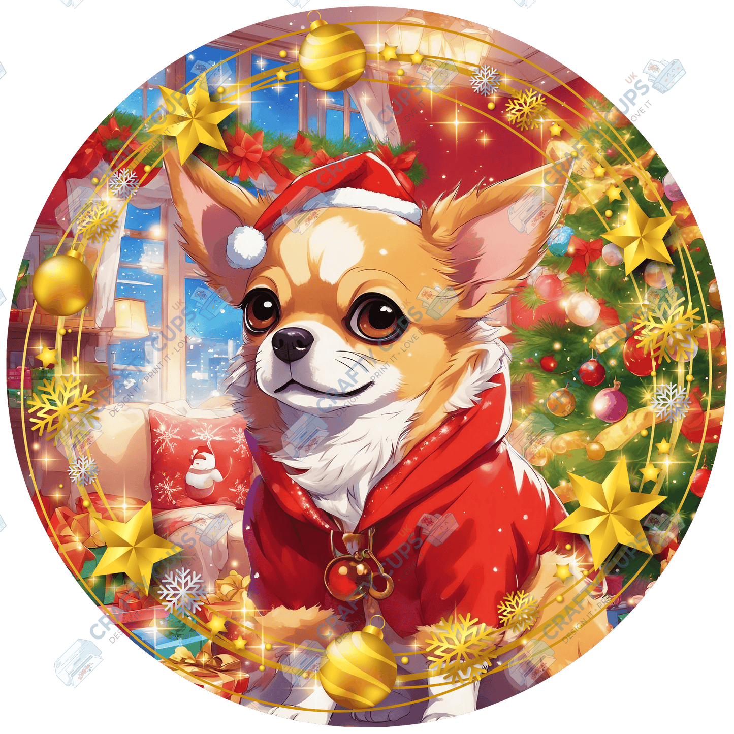 Christmas Dog Breeds DTF Transfer – Part 2 of 6 | Exclusive Secret Sub Design | Various Sizes – Crafty Cups UK