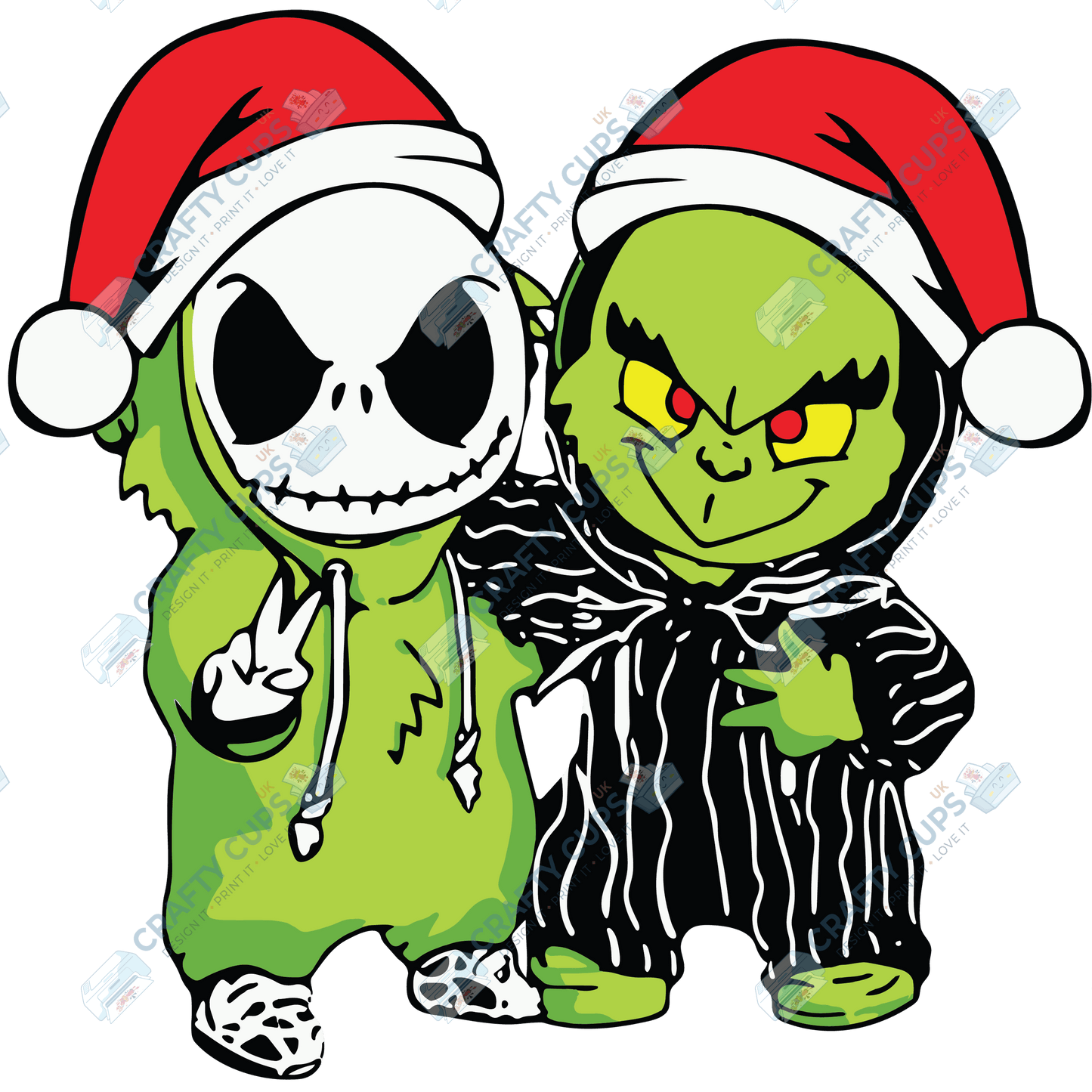 Grinch DTF Transfers – Various Christmas Designs & Sizes (4"–10")