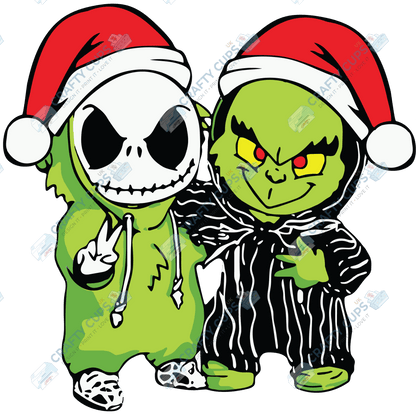 Grinch DTF Transfers – Various Christmas Designs & Sizes (4"–10")