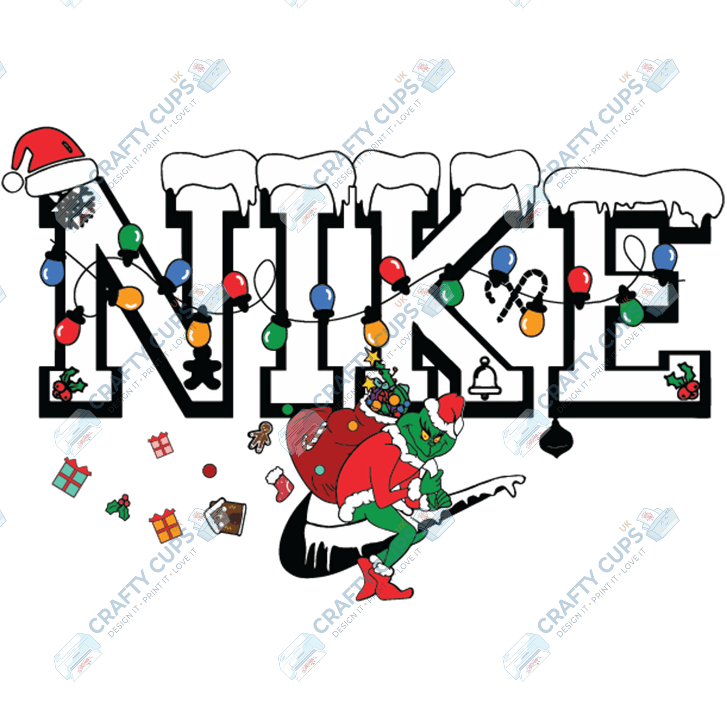 Grinch DTF Transfers – Various Christmas Designs & Sizes (4"–10")