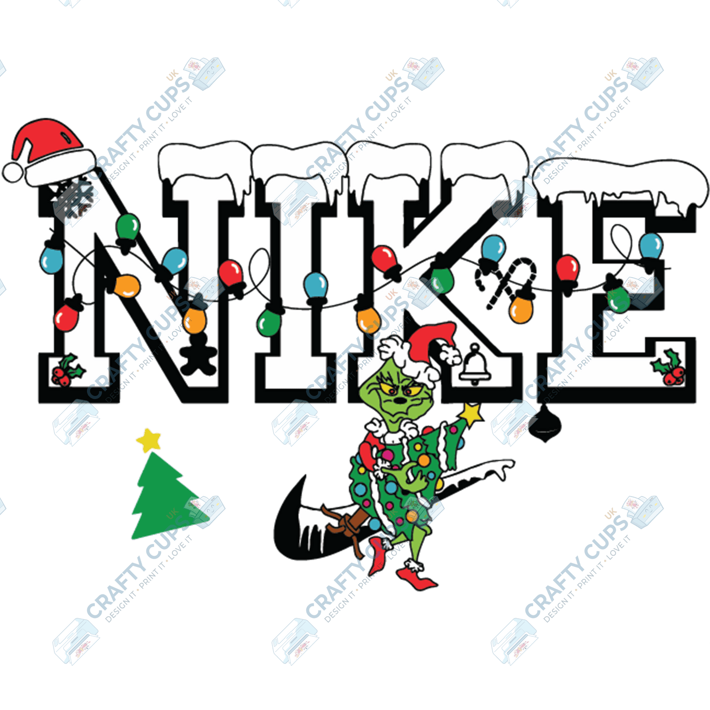 Grinch DTF Transfers – Various Christmas Designs & Sizes (4"–10")