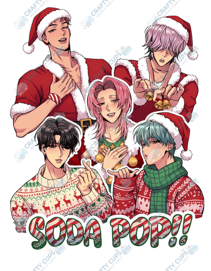 Christmas Demon Hunters DTF Transfer – Festive Anime Style, Various Sizes & Designs, Heat Press Ready