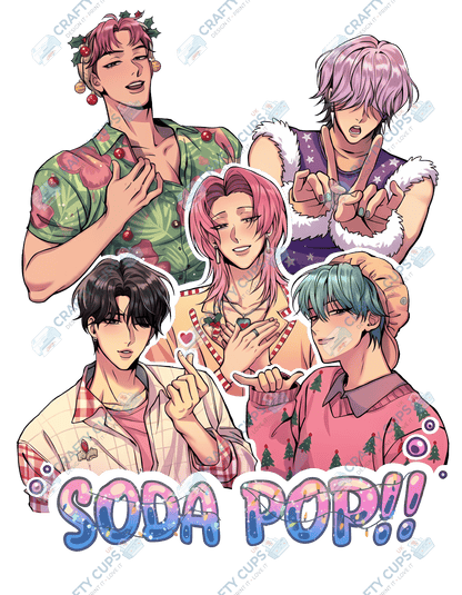 Christmas Demon Hunters DTF Transfer – Festive Anime Style, Various Sizes & Designs, Heat Press Ready