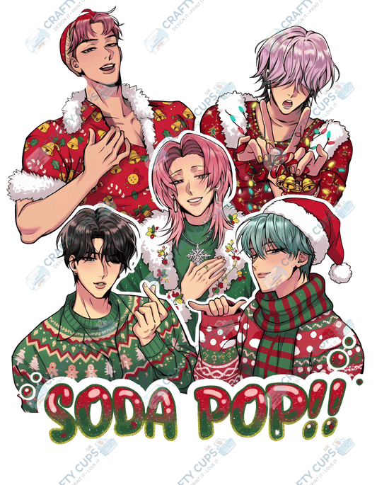 Christmas Demon Hunters DTF Transfer – Festive Anime Style (Part Four of Four), Various Sizes & Designs, Heat Press Ready