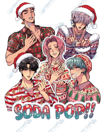 Christmas Demon Hunters DTF Transfer – Festive Anime Style, Various Sizes & Designs, Heat Press Ready