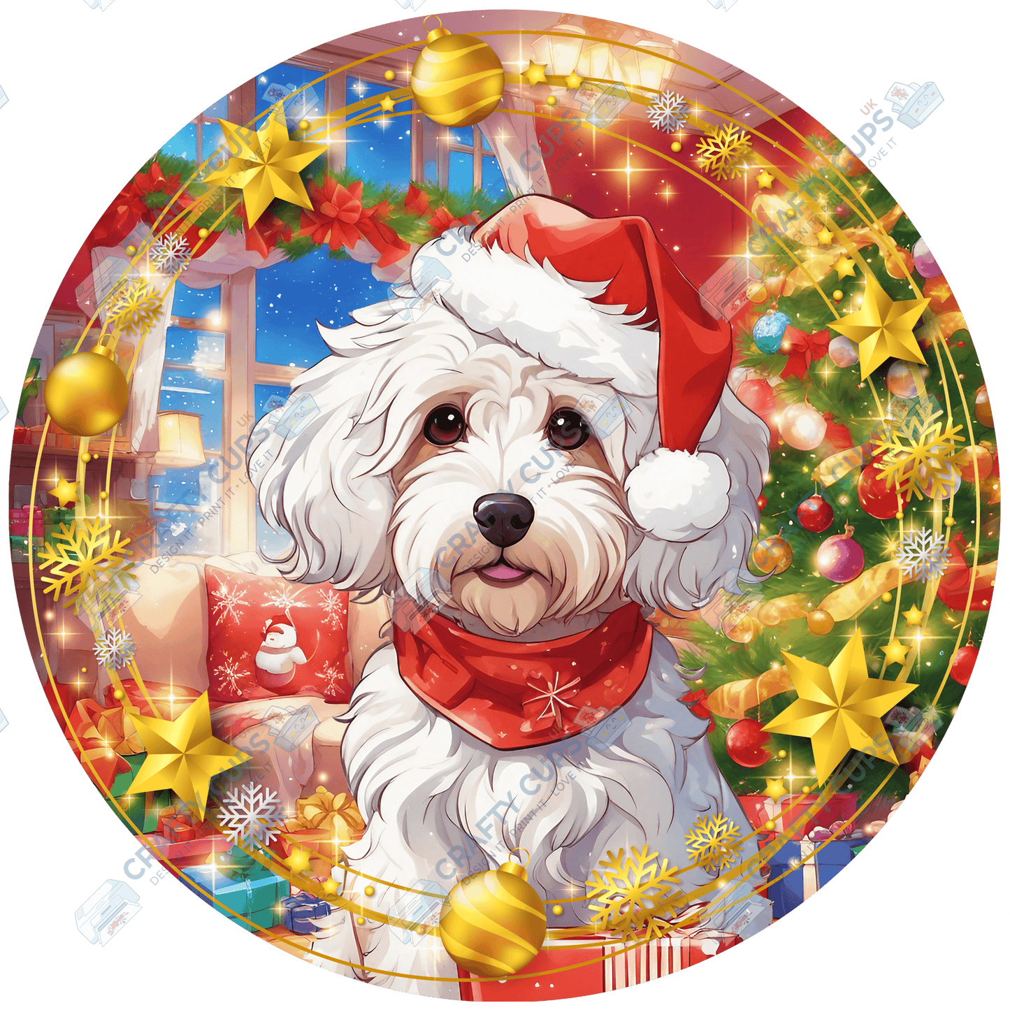 Christmas Dog Breeds DTF Transfer – Part 2 of 6 | Exclusive Secret Sub Design | Various Sizes – Crafty Cups UK