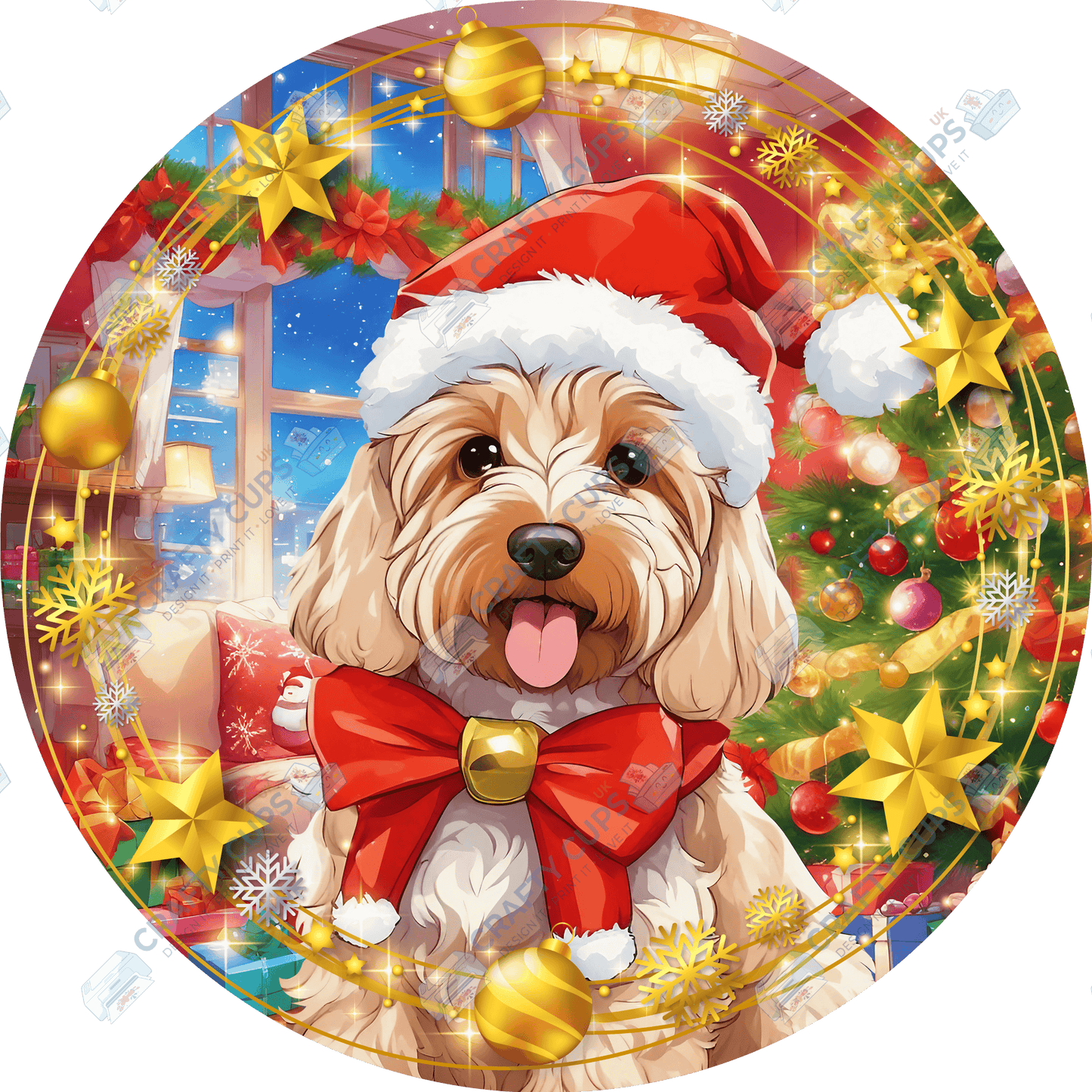 Christmas Dog Breeds DTF Transfer – Exclusive Secret Sub Design | Various Sizes – Crafty Cups UK