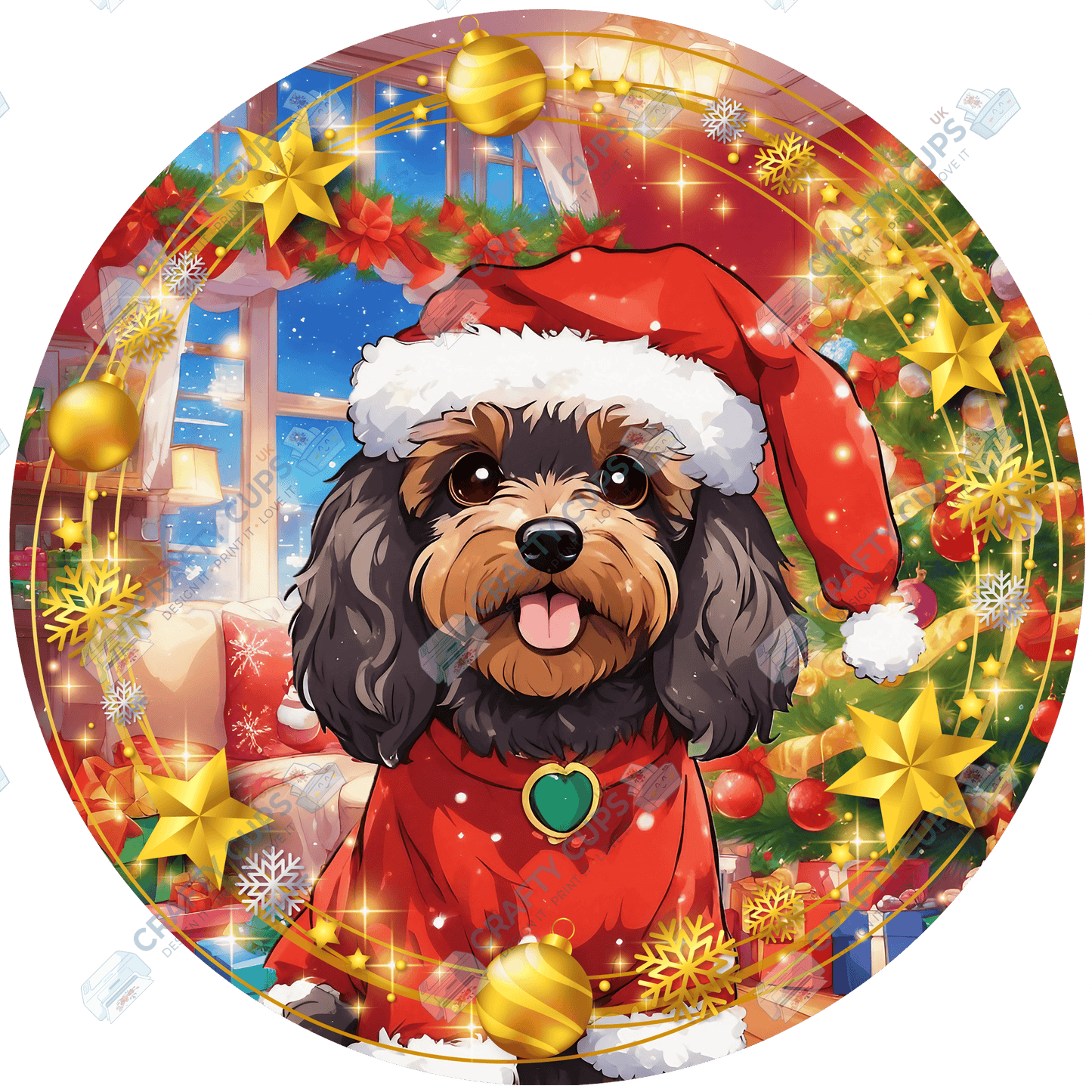 Christmas Dog Breeds DTF Transfer – Part 2 of 6 | Exclusive Secret Sub Design | Various Sizes – Crafty Cups UK