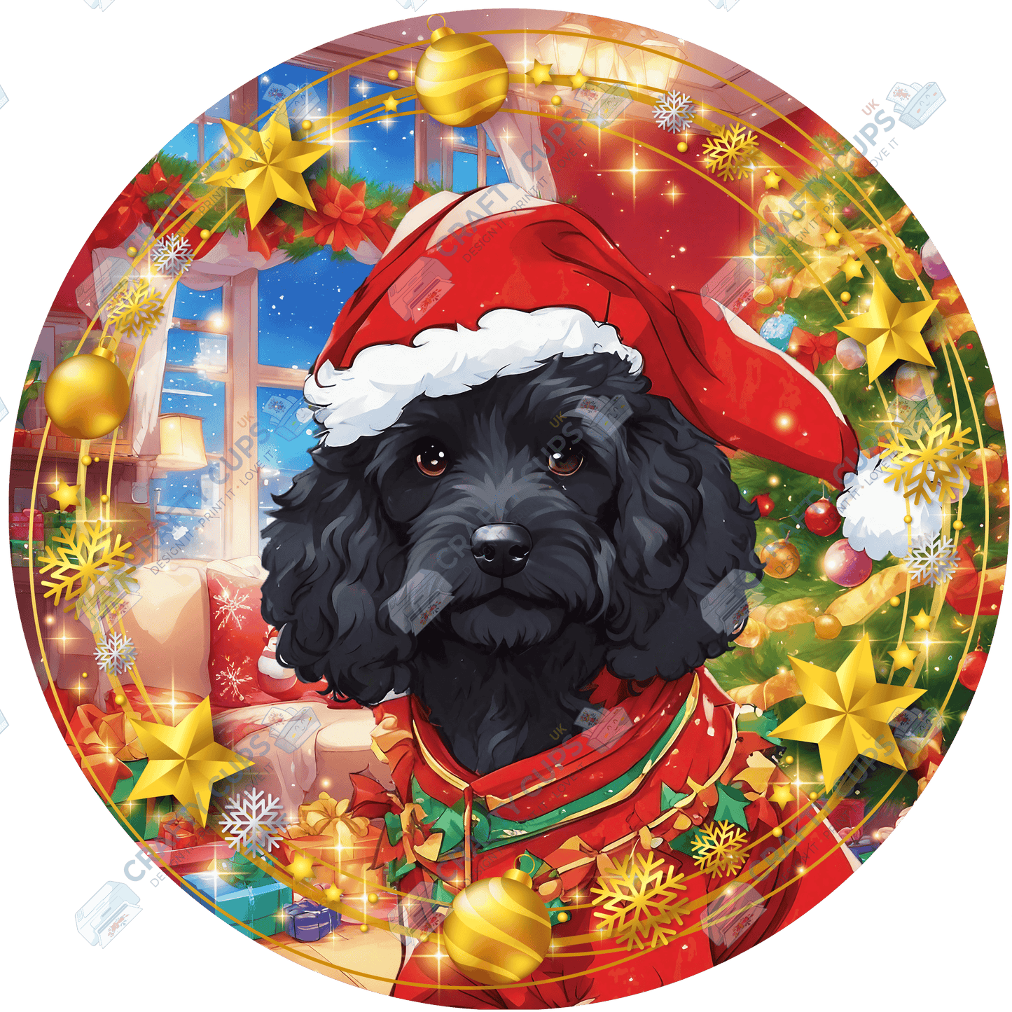 Christmas Dog Breeds DTF Transfer – Part 2 of 6 | Exclusive Secret Sub Design | Various Sizes – Crafty Cups UK
