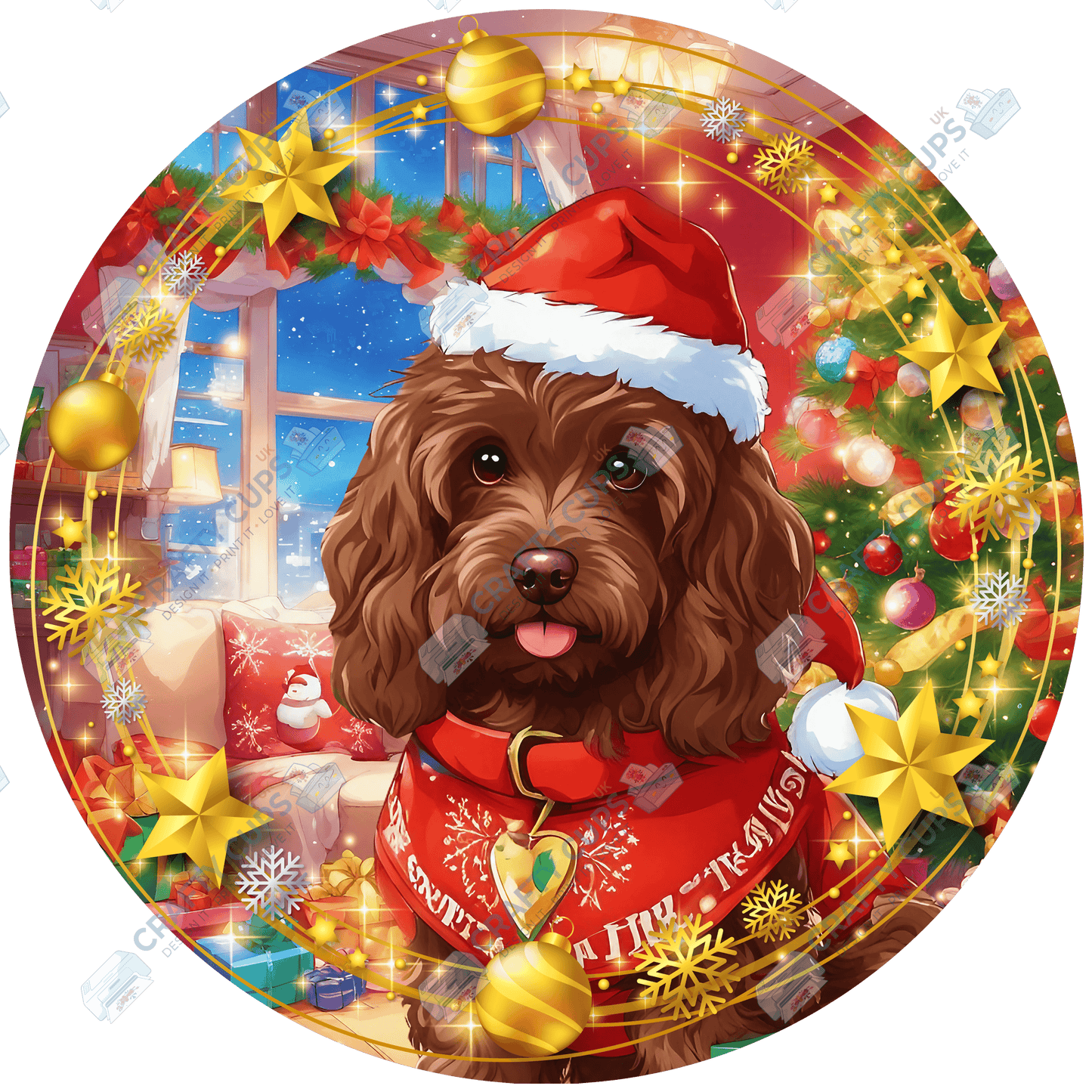 Christmas Dog Breeds DTF Transfer – Part 2 of 6 | Exclusive Secret Sub Design | Various Sizes – Crafty Cups UK