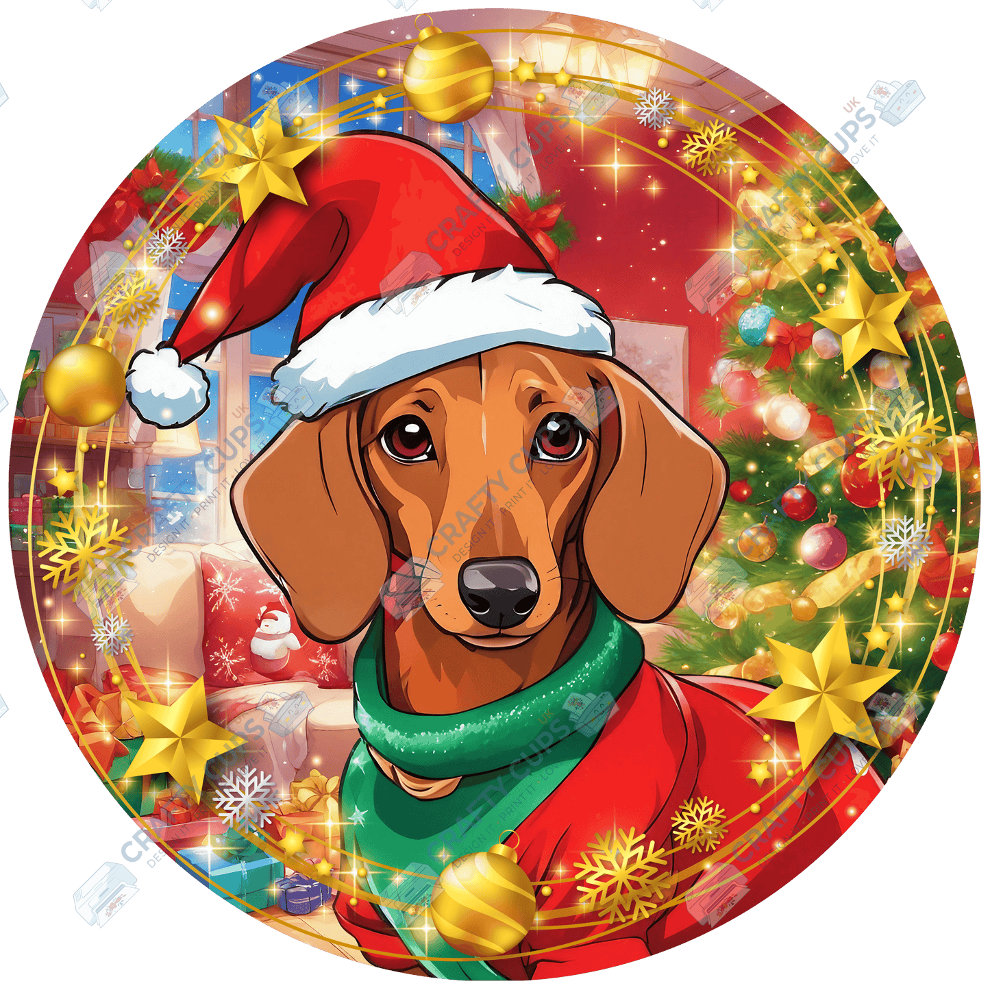 Christmas Dog Breeds DTF Transfer – Part 3 of 6 | Exclusive Secret Sub Design | Various Sizes – Crafty Cups UK