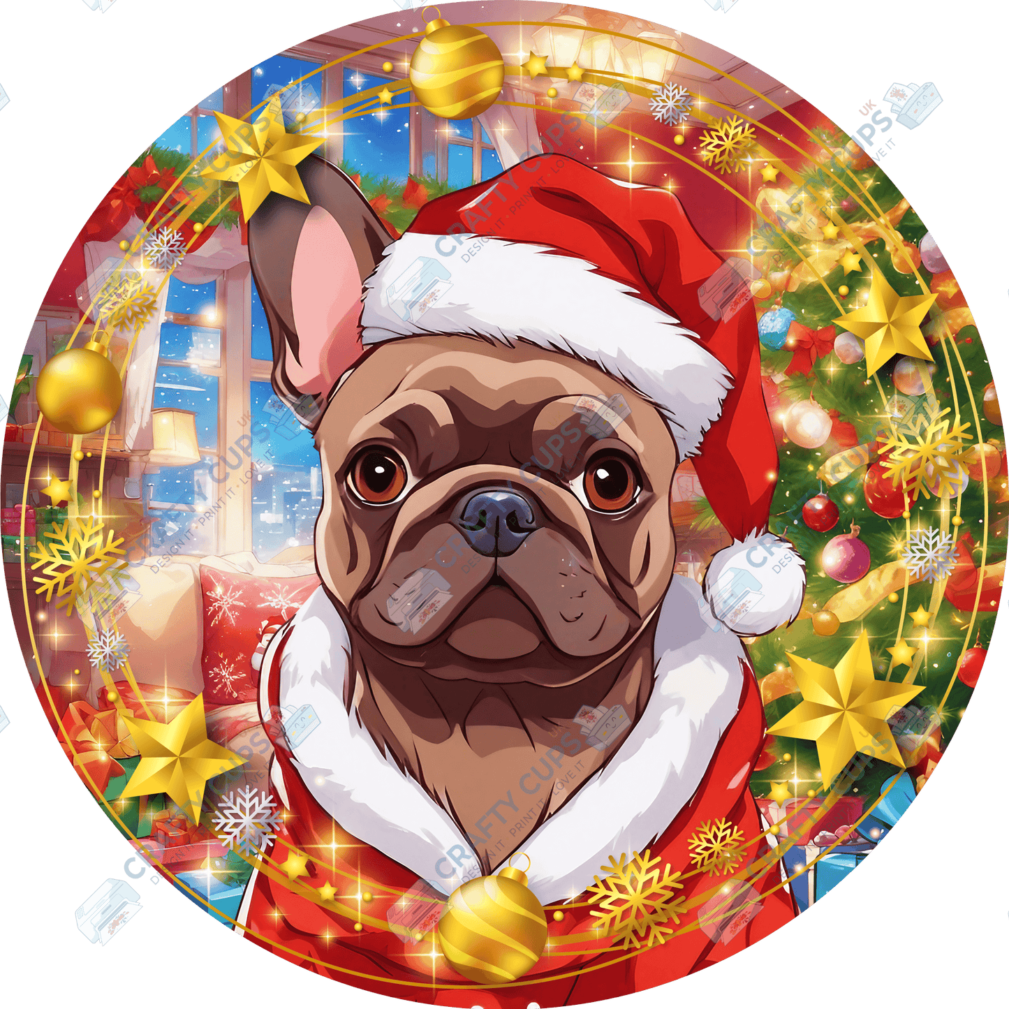 Christmas Dog Breeds DTF Transfer – Exclusive Secret Sub Design | Various Sizes – Crafty Cups UK