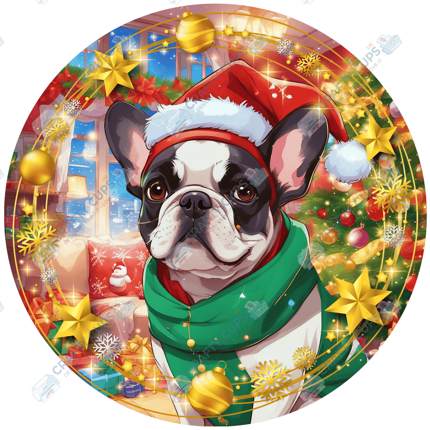Christmas Dog Breeds DTF Transfer – Part 3 of 6 | Exclusive Secret Sub Design | Various Sizes – Crafty Cups UK