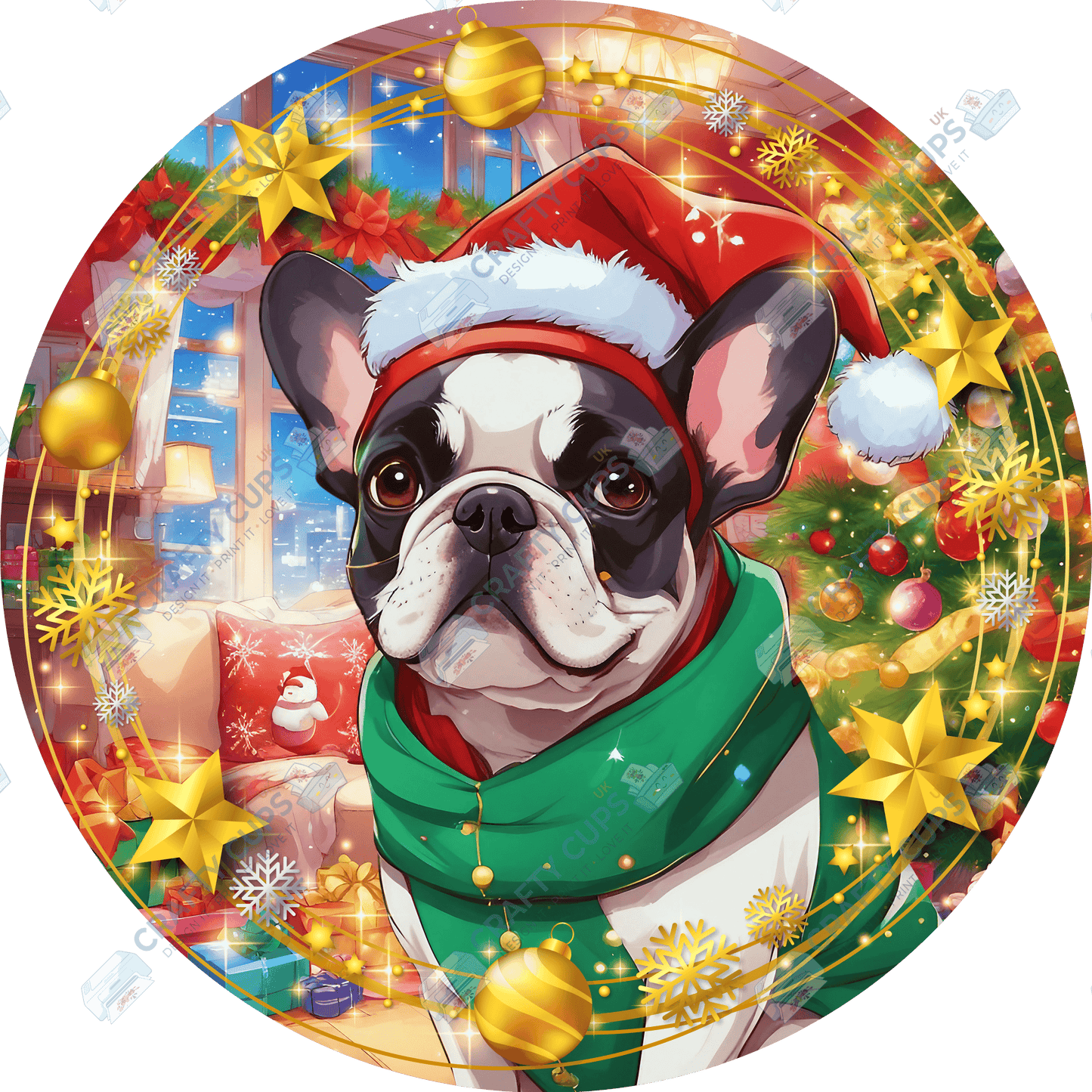 Christmas Dog Breeds DTF Transfer – Exclusive Secret Sub Design | Various Sizes – Crafty Cups UK