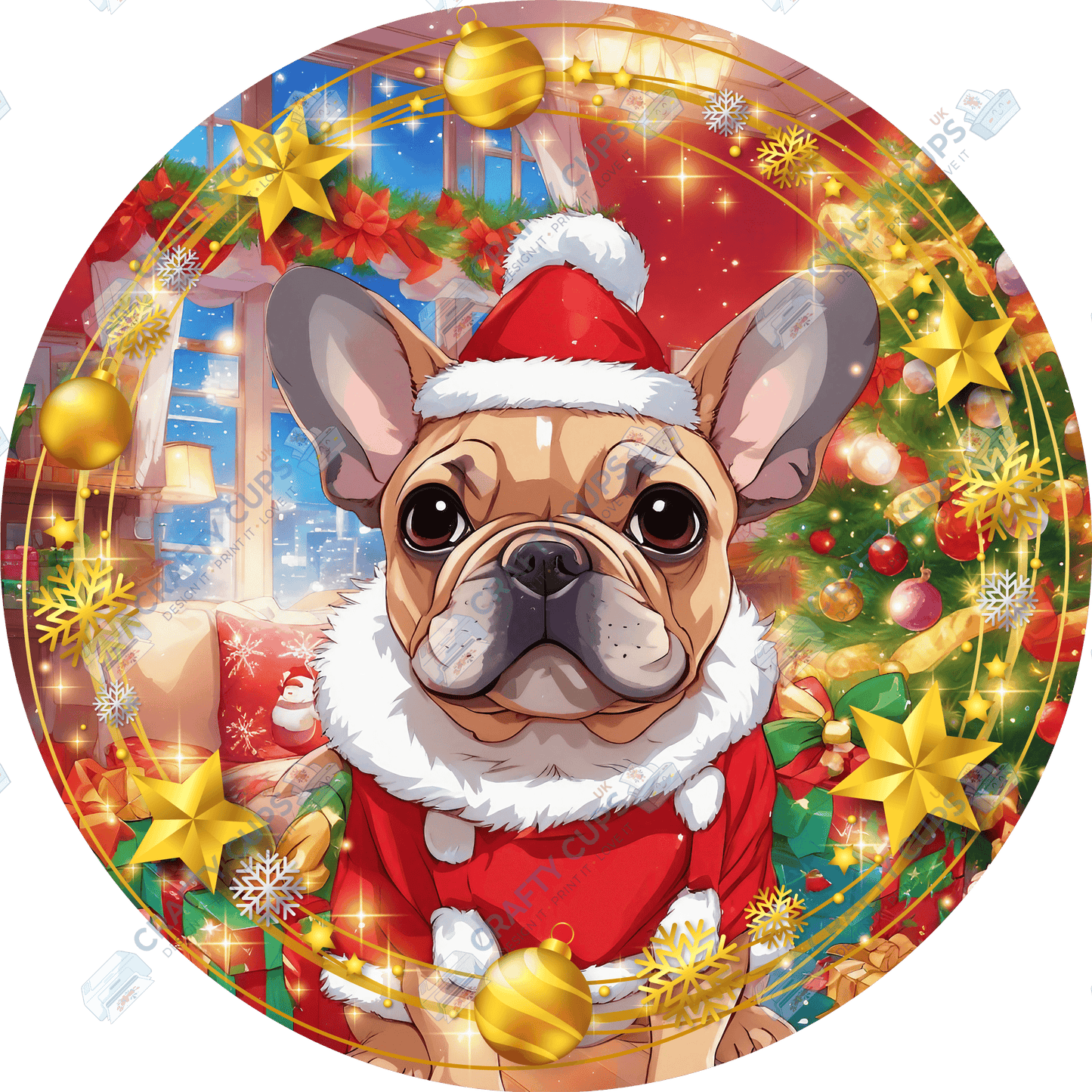 Christmas Dog Breeds DTF Transfer – Exclusive Secret Sub Design | Various Sizes – Crafty Cups UK
