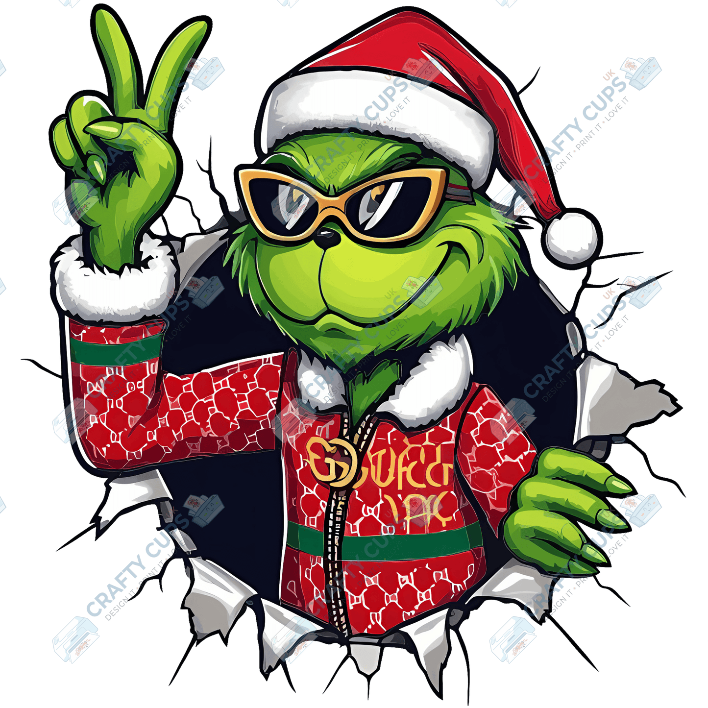 Grinch DTF Transfers – Various Christmas Designs & Sizes (4"–10")