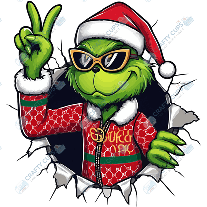 Grinch DTF Transfers – Various Christmas Designs & Sizes (4"–10")