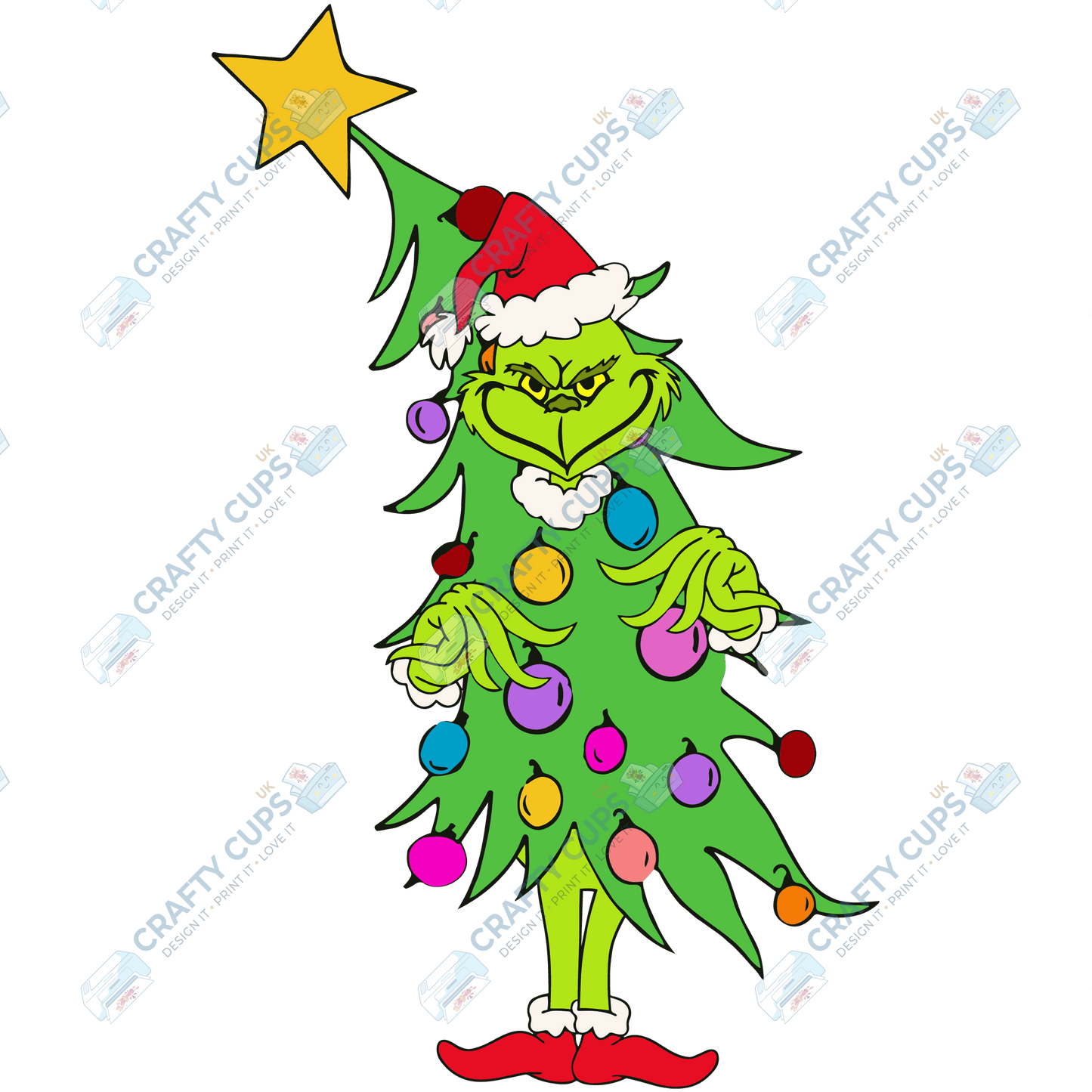 Grinch DTF Transfers – Various Christmas Designs & Sizes (4"–10")
