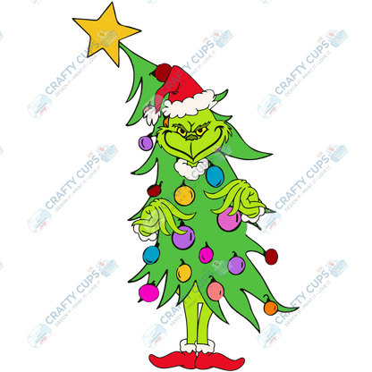 Grinch DTF Transfers – Various Christmas Designs & Sizes (4"–10")
