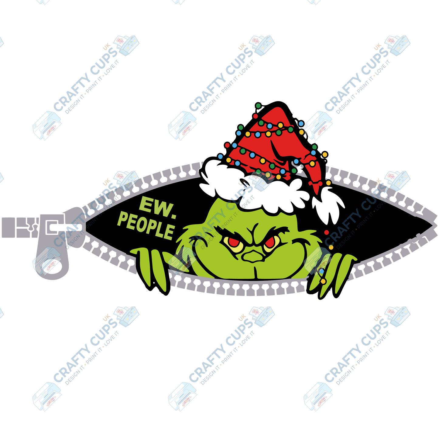 Grinch DTF Transfers – Various Christmas Designs & Sizes (4"–10")