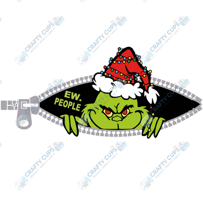 Grinch DTF Transfers – Various Christmas Designs & Sizes (4"–10")