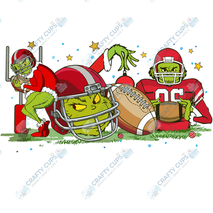 Grinch DTF Transfers – Various Christmas Designs & Sizes (4"–10")