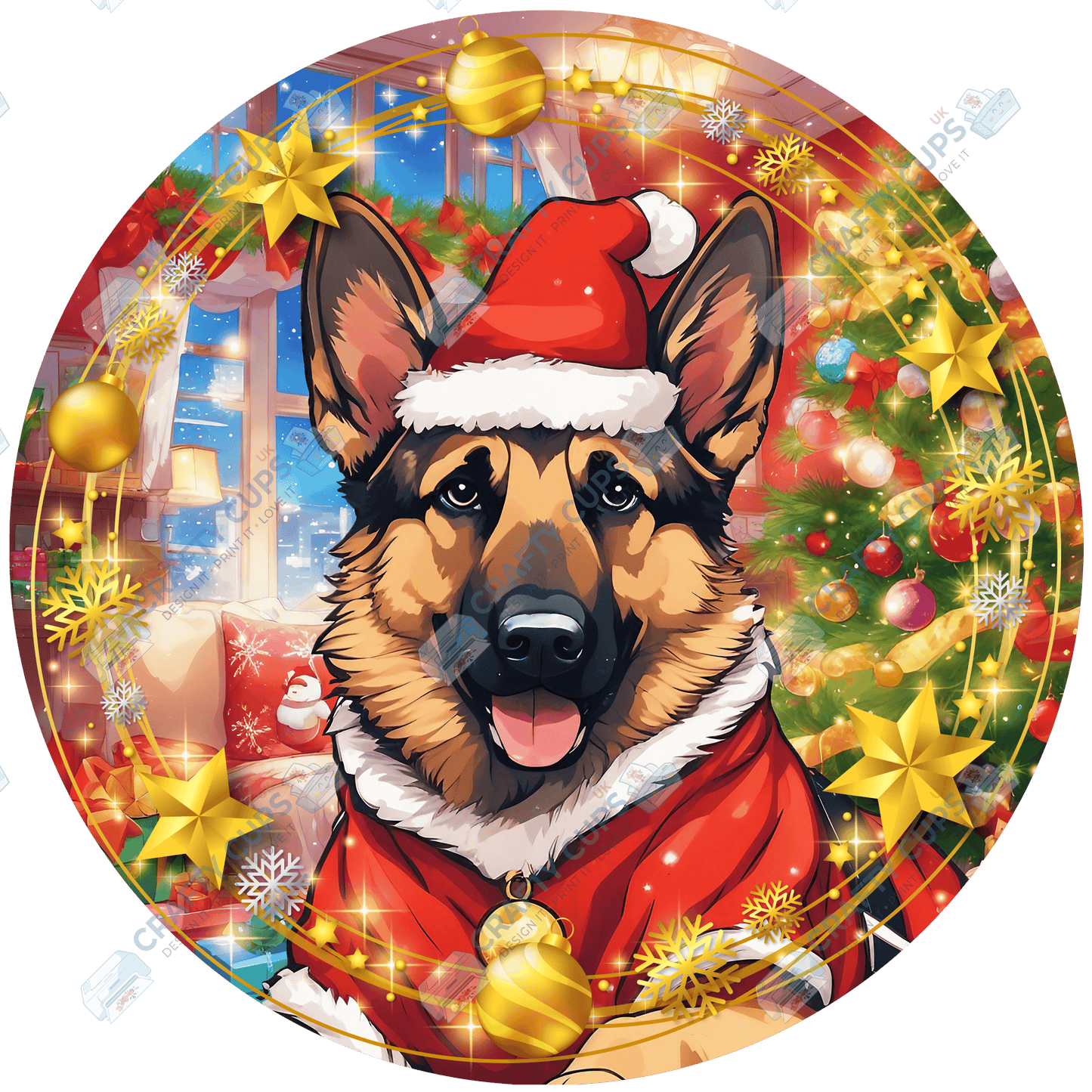 Christmas Dog Breeds DTF Transfer – Part 3 of 6 | Exclusive Secret Sub Design | Various Sizes – Crafty Cups UK