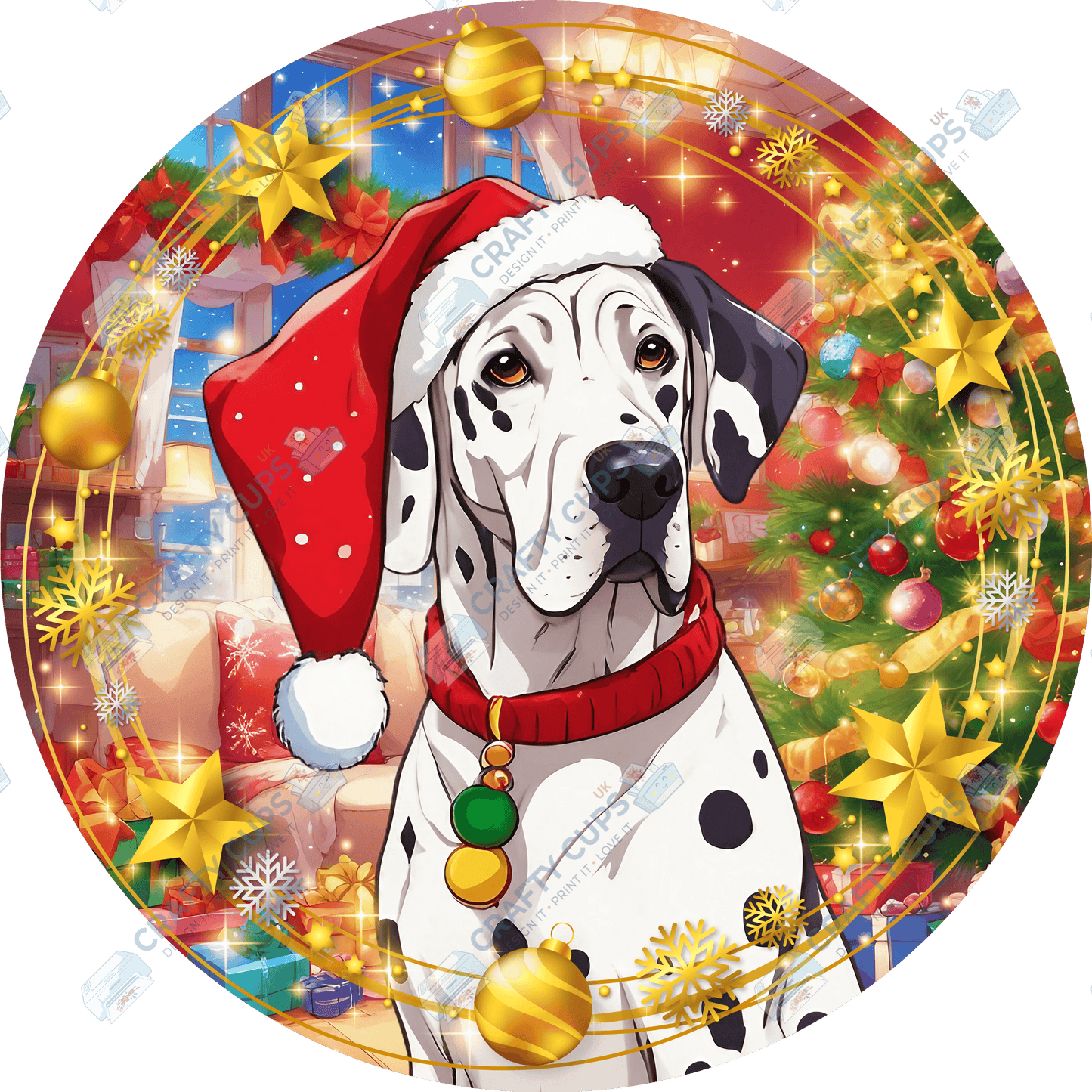 Christmas Dog Breeds DTF Transfer – Exclusive Secret Sub Design | Various Sizes – Crafty Cups UK