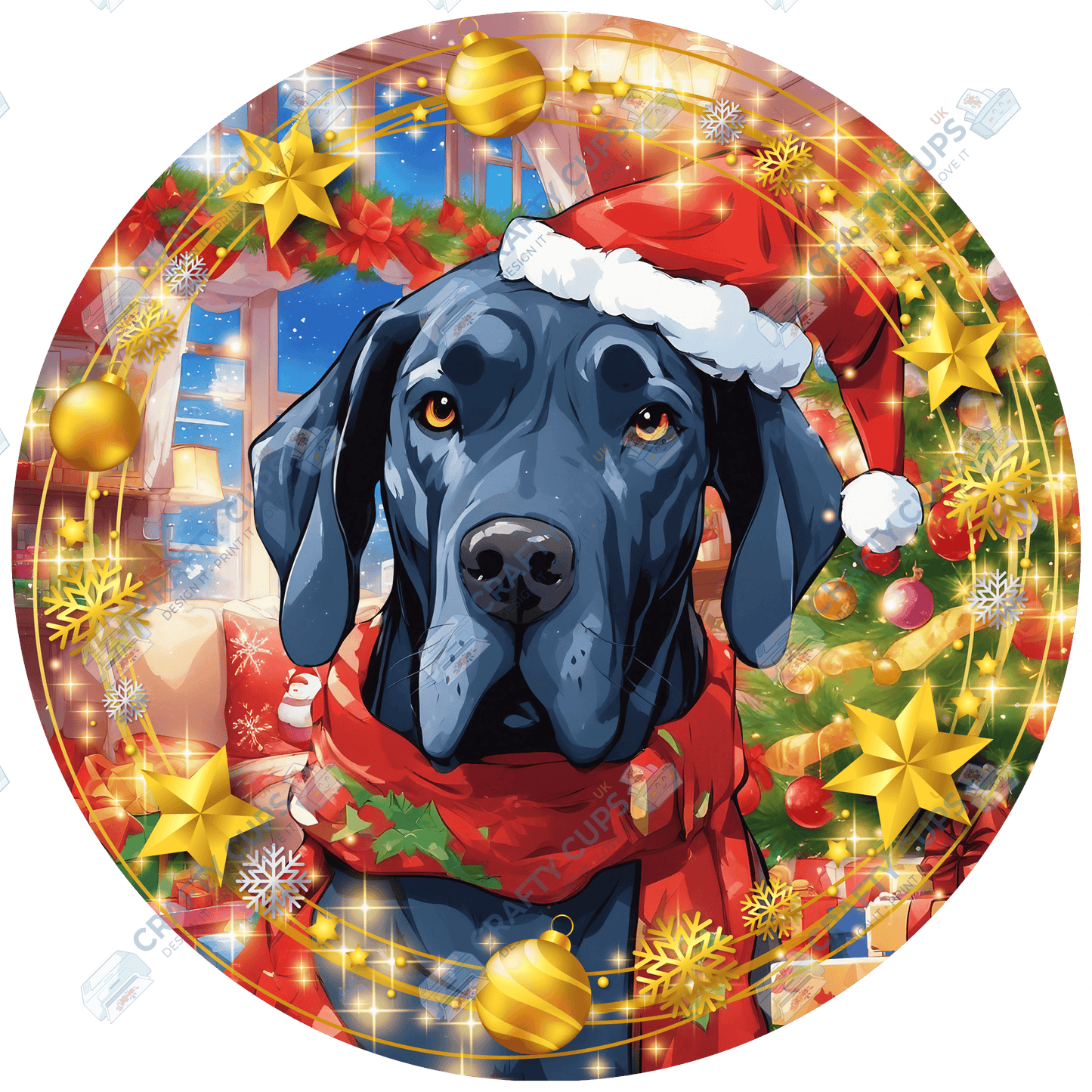 Christmas Dog Breeds DTF Transfer – Part 4 of 6 | Exclusive Secret Sub Design | Various Sizes – Crafty Cups UK
