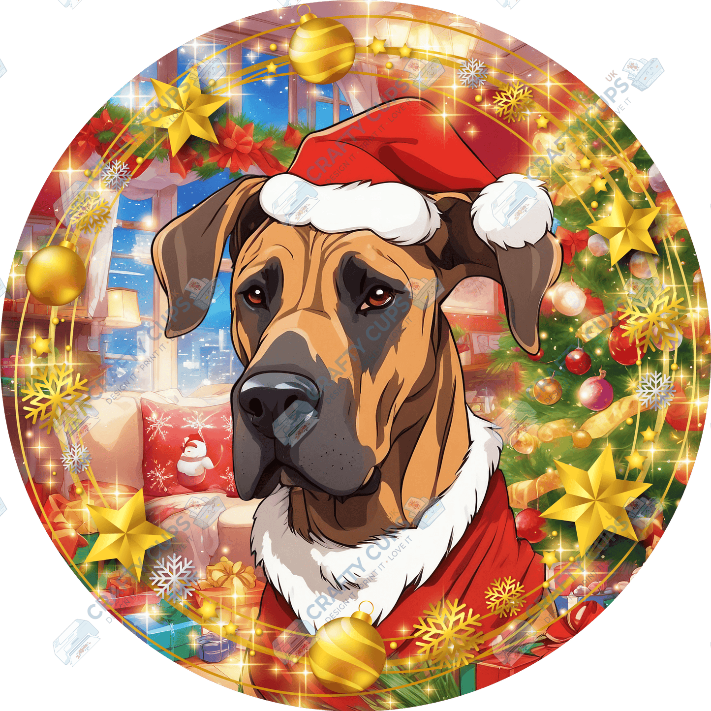 Christmas Dog Breeds DTF Transfer – Exclusive Secret Sub Design | Various Sizes – Crafty Cups UK