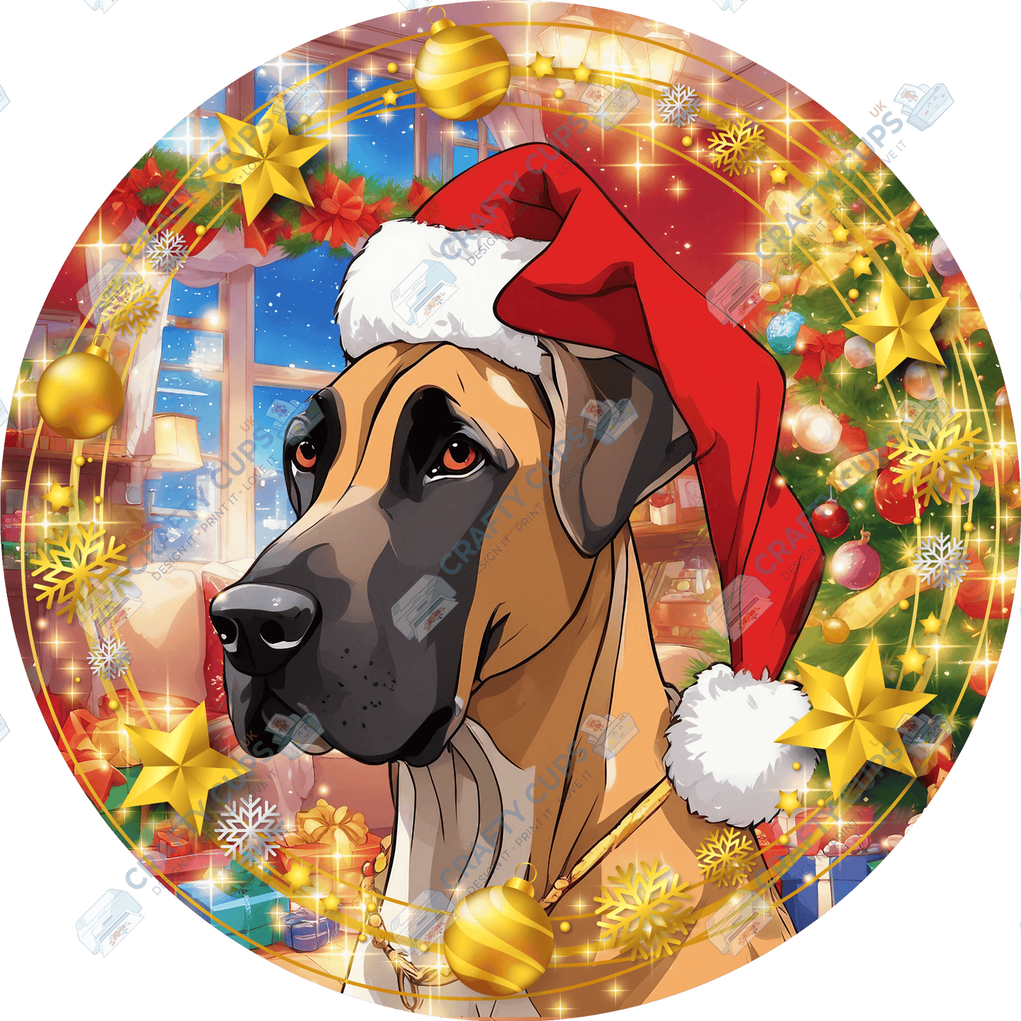 Christmas Dog Breeds DTF Transfer – Exclusive Secret Sub Design | Various Sizes – Crafty Cups UK