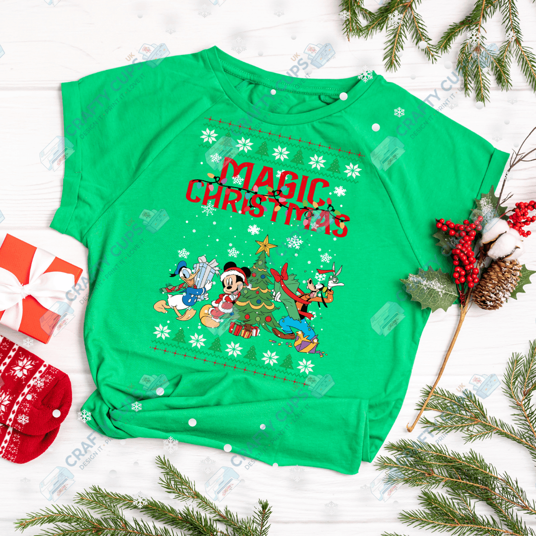 Cartoon Christmas Jumper DTF Transfer – Various Designs & Sizes Heat Press Ready